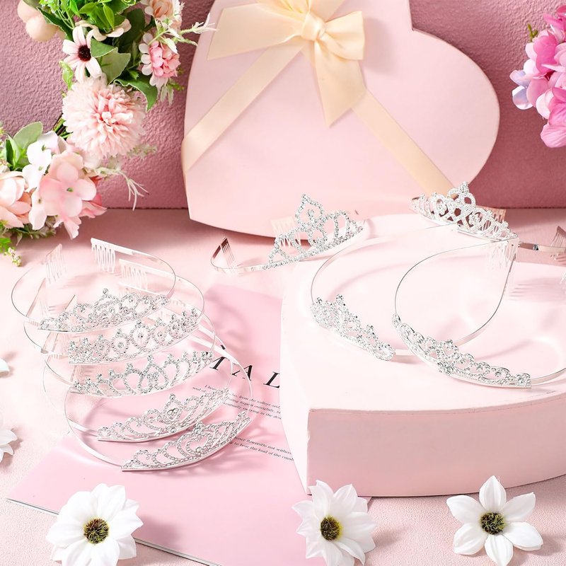 Crystal Tiara Crowns - 24 Pcs Rhinestone Headbands for Women | Perfect for Pageants, Weddings, Birthdays & Parties