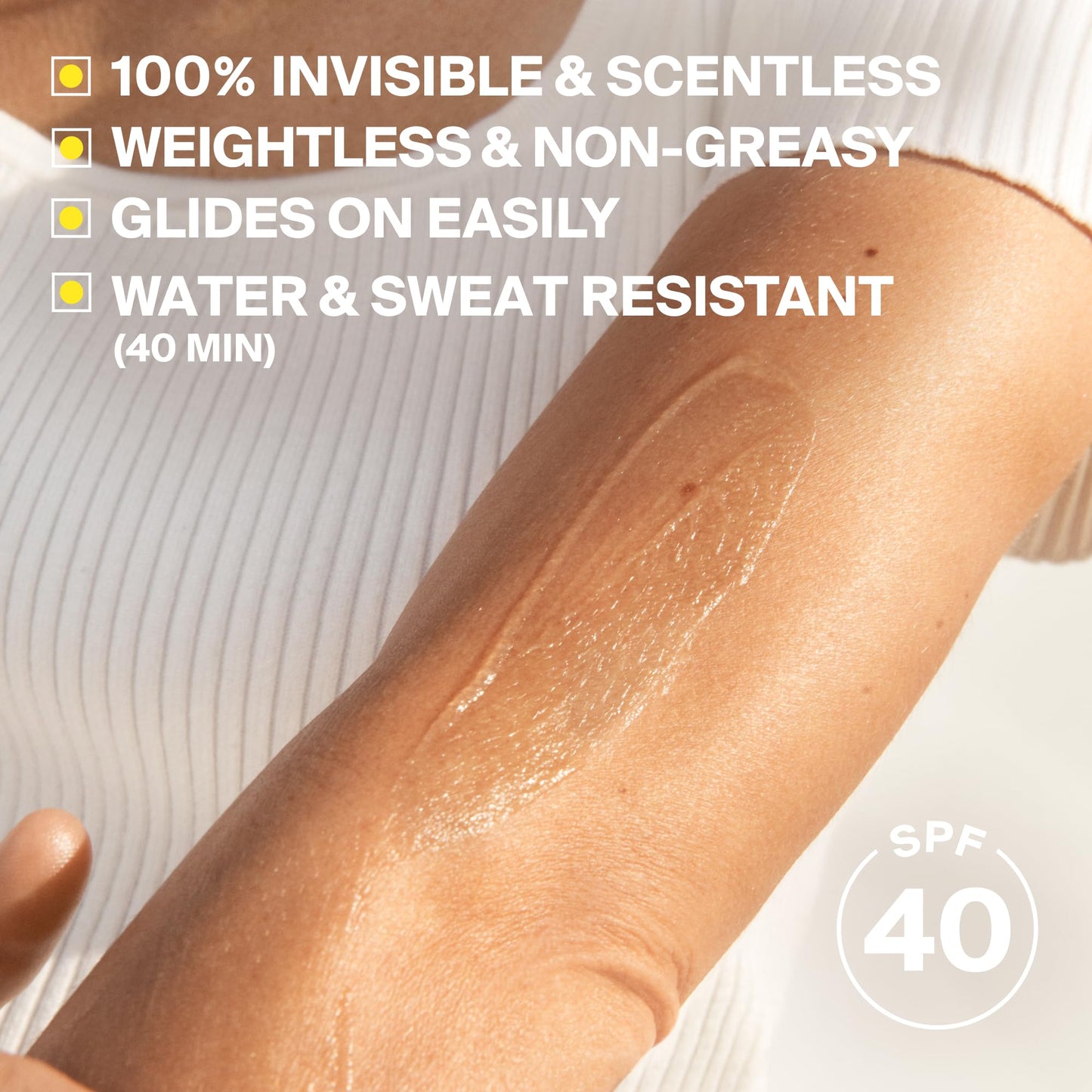 Supergoop! Unseen Sunscreen Body SPF 40 - Clear & Invisible Sun Protection - 3.4 fl oz - Weightless & Scentless - Water & Sweat Resistant - For All Skin Types
