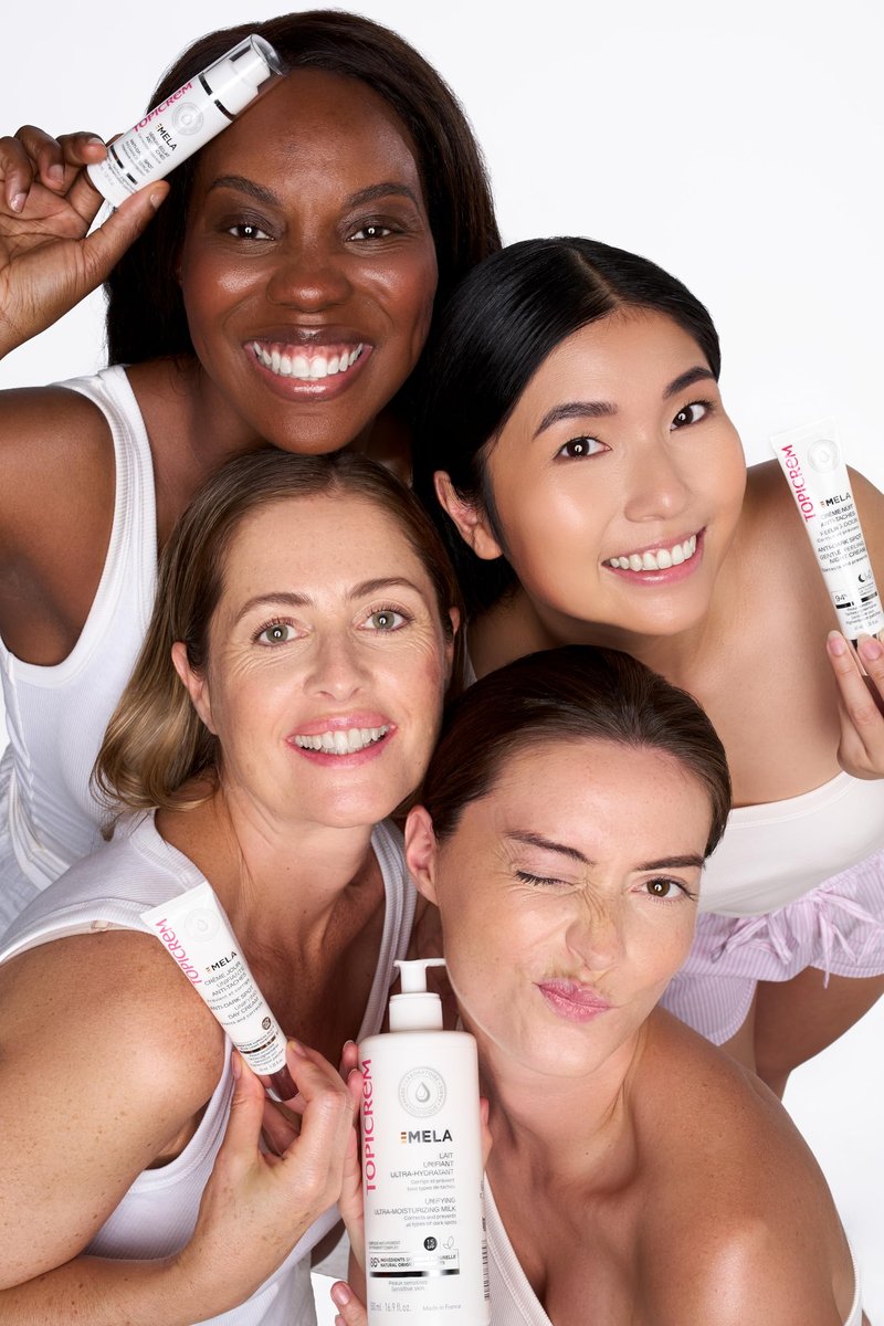 GIGATEMP Topicrem - Mela, Lait Unifiant Ultra Hydratant Corps - Hydrate 24h, Unifie le Teint, Corrige et Prévient l’Apparition des Taches Texture Onctueuse Peaux Sensibles Nouvelle Formule 500ml
