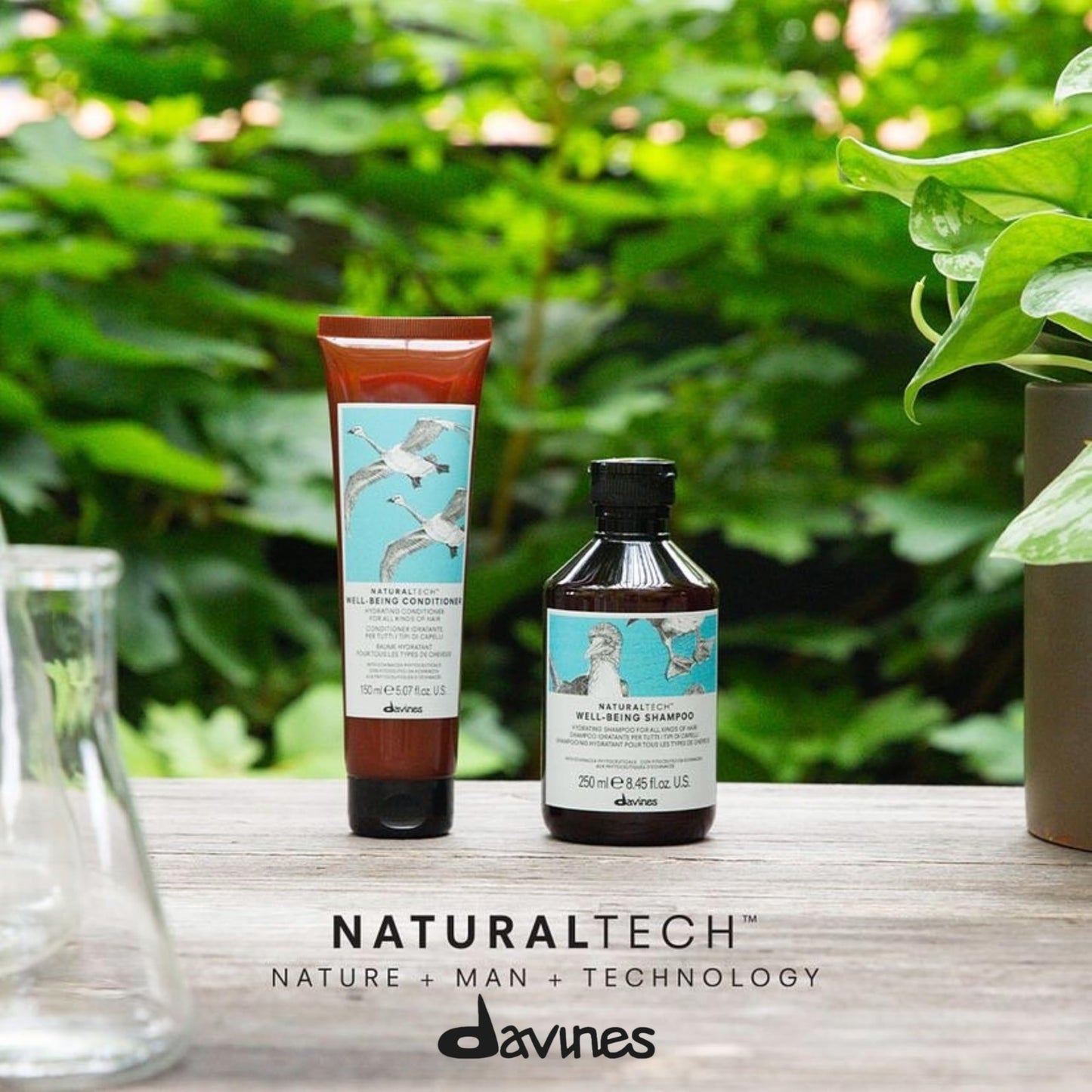 Davines Naturaltech Wellbeing Conditioner, Gentle Cleansing & Hydrating for All Hair Types - With Echinacea Phytoceuticals - Softens & Hydrates Hair, 5.07 Fl Oz