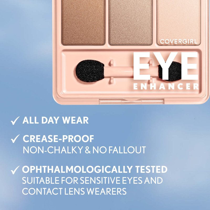 COVERGIRL - Eye Enhancers 4-Kit Eyeshadow, silky, sheer formula, double ended applicator, 100% Cruelty-free
