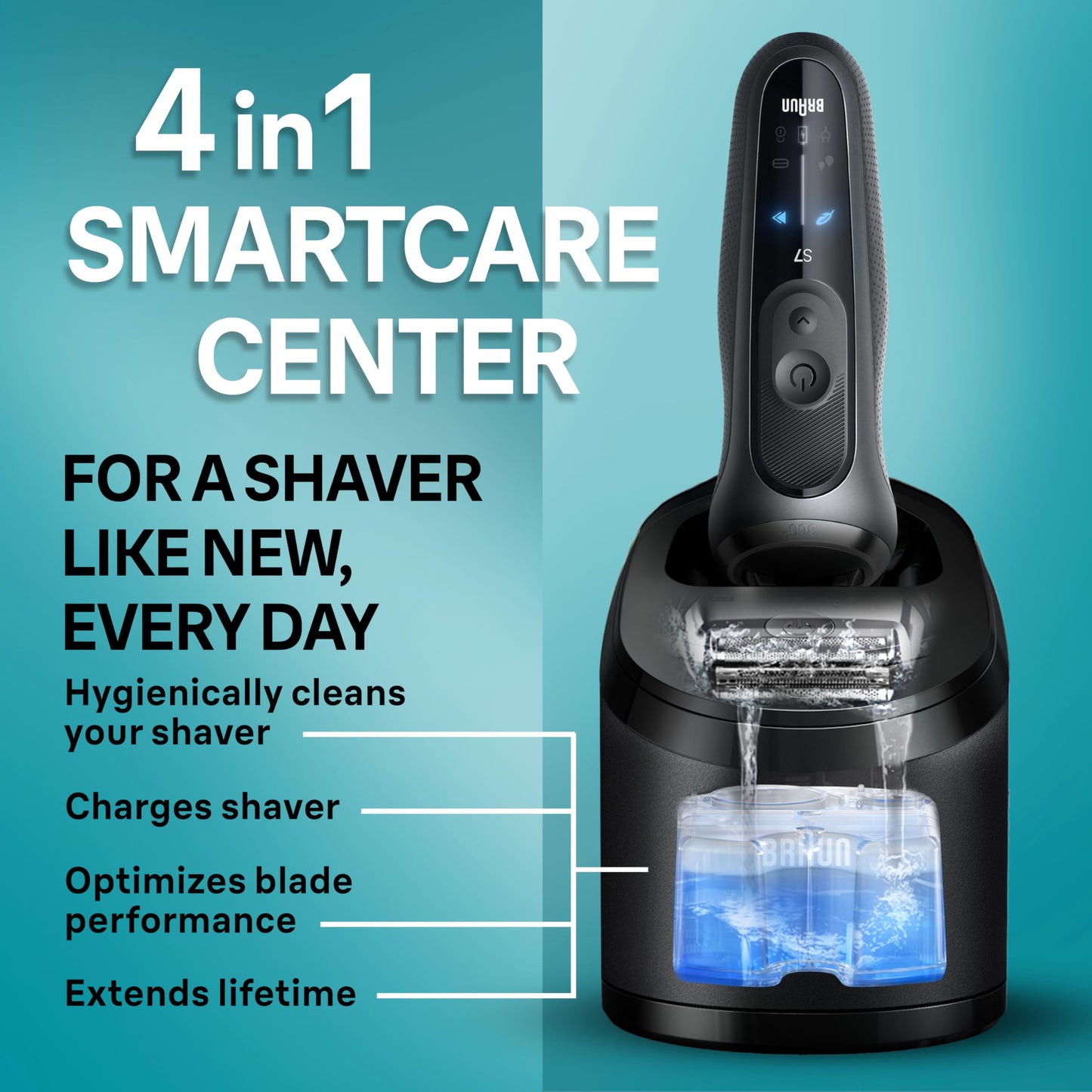 Braun Series 7 70 Shaver Stainless Steel Battery Powered Maleelectric shaver