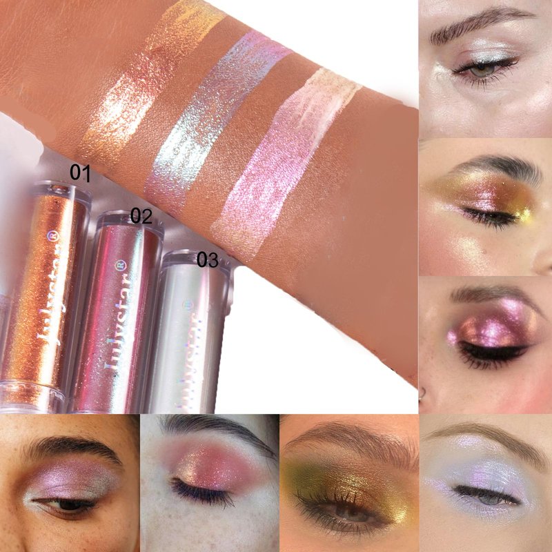 Liquid Glitter Eyeshadow,Vibrant Color Shifting Holographic Eyeshadow Long Lasting Liquid Eyeshadow Smooth and Creamy Glitter Eyeshadow Highly Pigment Iridescent Makeup 0.14 Fl Oz (01, 0.14)