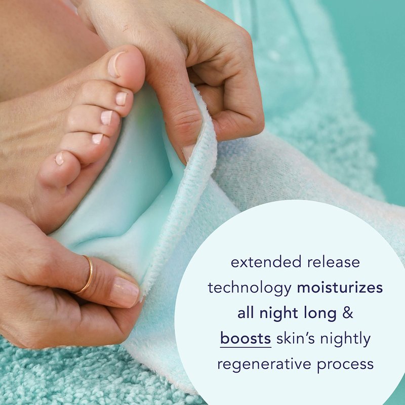 Barefoot Scientist Sleep On It Overnight Moisturizing Gel Socks, Nourish Your Feet, Sip Back & Relax, Pink and Champagne, 2 Pack
