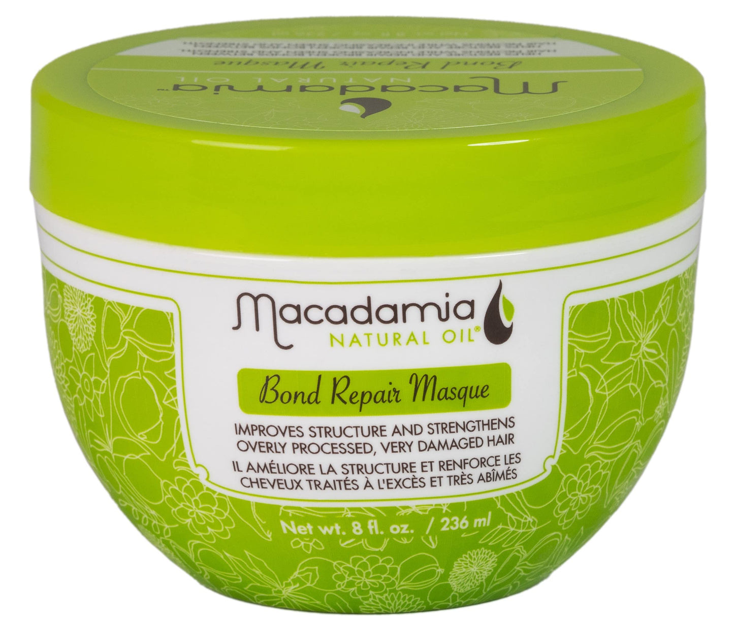 Macadamia Natural Oil Bond Repair Masque - Strengthening Argan Conditioner, Deep Conditioning Hair Mask for Damaged Hair, 8 fl oz
