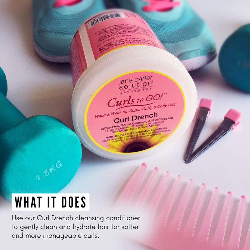 Jane Carter Solution Curl Drench Co-Wash - Hydrating Cleansing for Curly Hair | 16oz