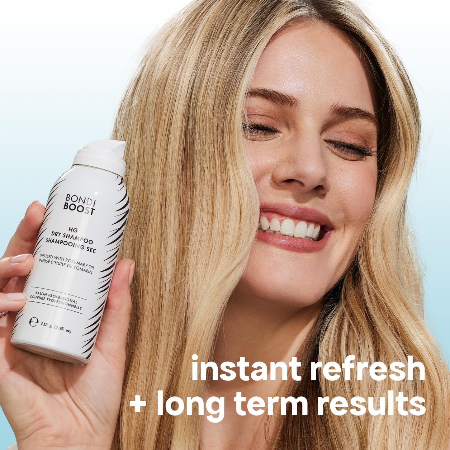 BONDIBOOST HG Dry Shampoo For Women & Men [3.95 oz] - Clinically Tested to Cleanse + Volumizes Hair, Refreshes + Protects & Strengthens Hair - Clean Formula with Rosemary - All Hair Types