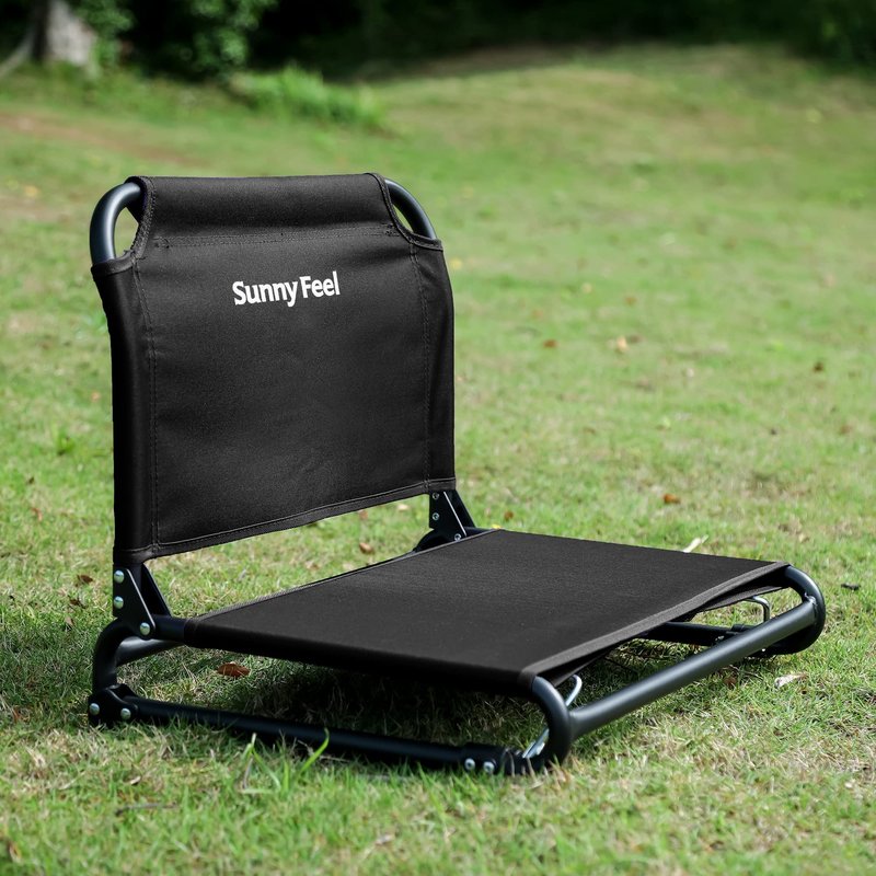 SUNNYFEEL Stadium Seats with Back Support for Football Games, 20" Wide Bleacher Seat with Backrest for Sport Events, Portable Chairs for Kayak, Ground Chair for Concert