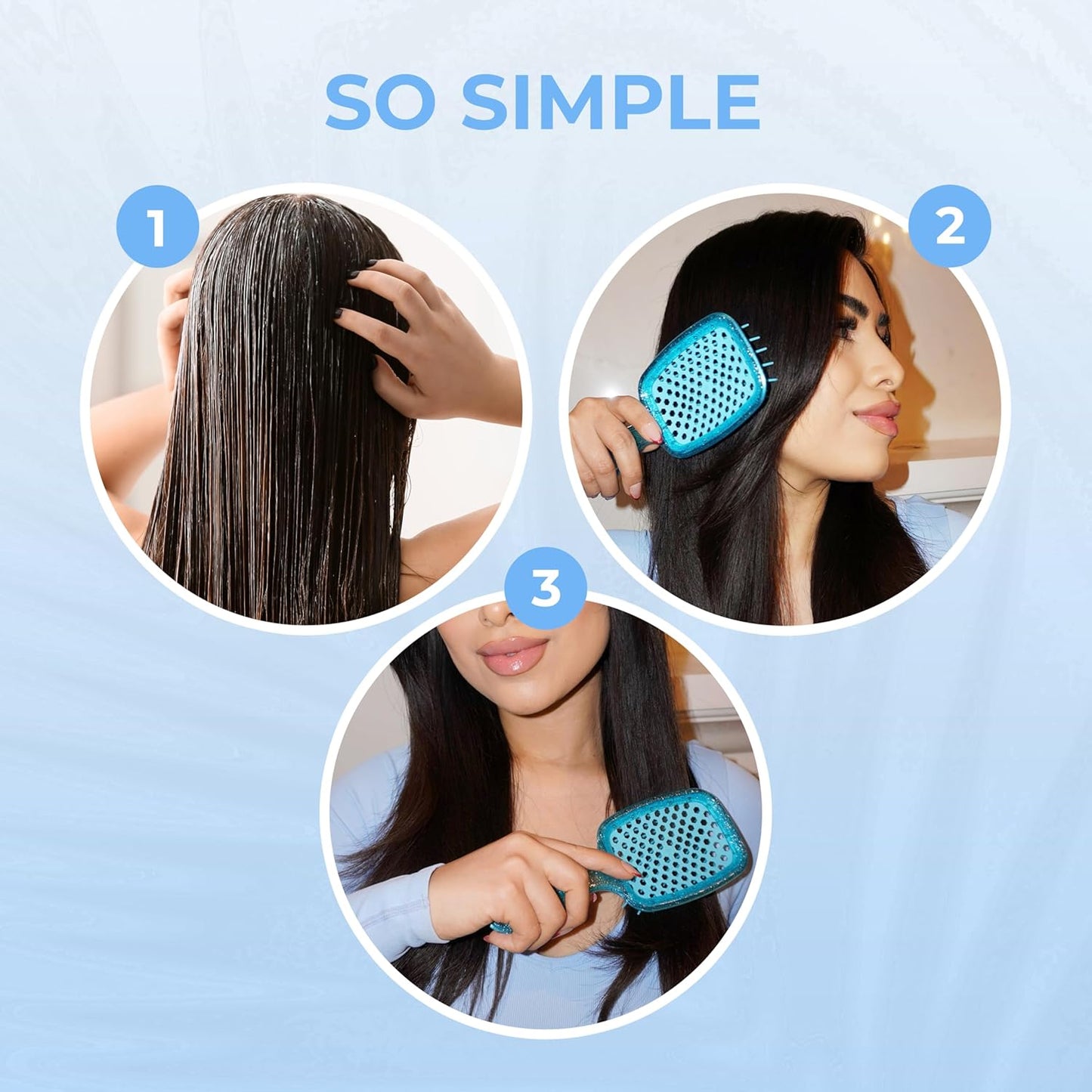 FHI Heat Detangling Brush Combo Pack - Original & Mini UNbrush for All Hair Types | DuoFlex Anti-Static Vented Design