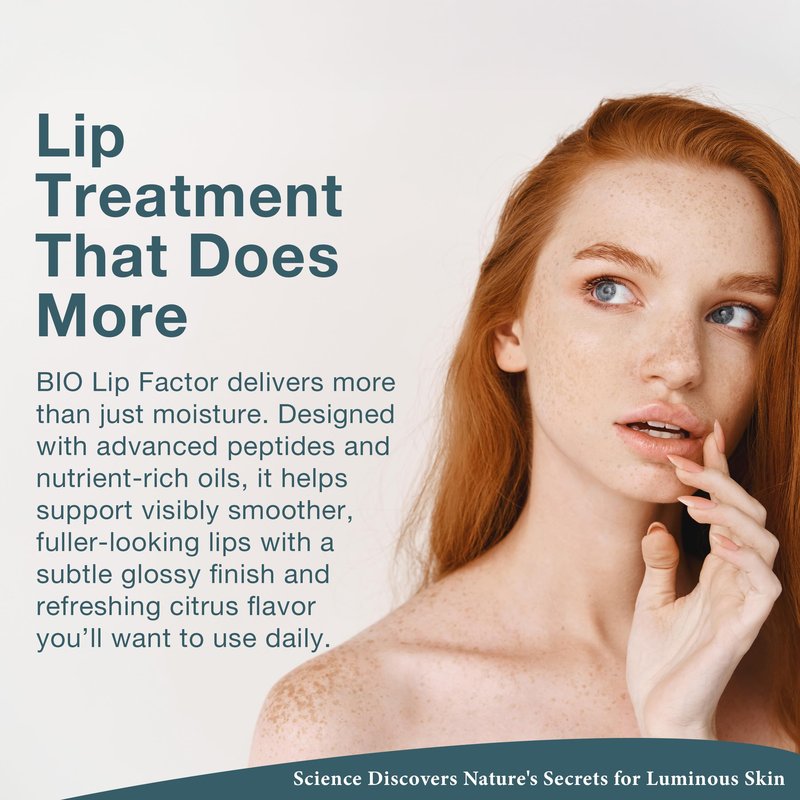 Lira Clinical BIO Lip Factor - Lip Balm SPF 15 for Soft, Full, and Supple Lips - Lip Treatment with Peptides, Vitamin C, E, Jojoba Oil, Avocado Oil - Lip Moisturizer for Dry Lips - 0.25 Ounce