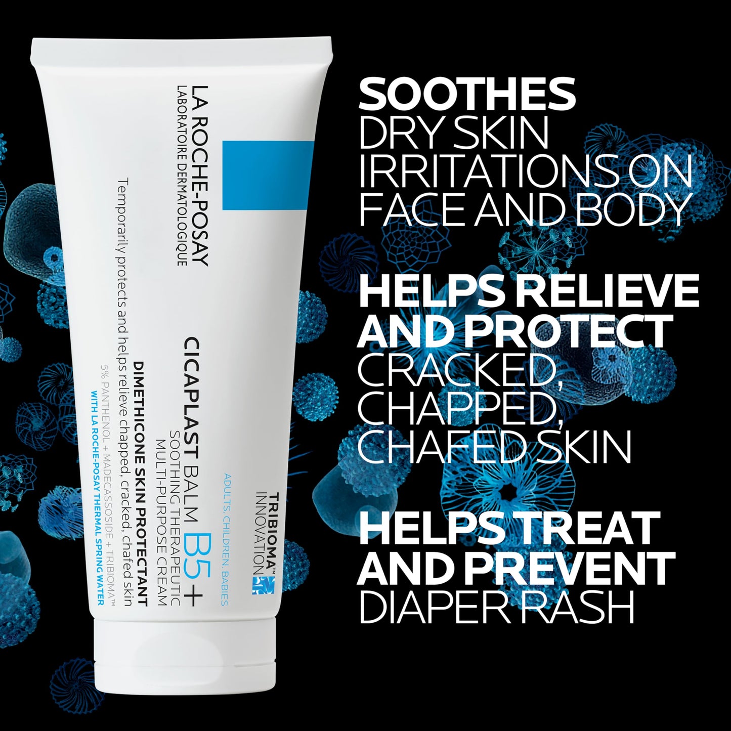 La Roche-Posay Cicaplast Balm B5+,Madecassoside + Shea Butter + Vitamin B5 Panthenol,Healing Ointment & Therapeutic Multi Purpose Calming Cream for Dry & Irritated Skin,Paraben Free,100ml,(Pack of 2)