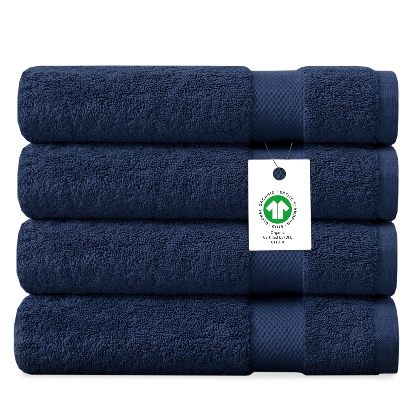 Delara Organic Cotton Luxuriously Plush Washcloths Pack of 6 | GOTS & Oeko-TEX Certified | Premium Quality Face Towels | Feather Touch Technology|650 GSM Long Staple|Soft, Quick Dry & Ultra-Absorbent