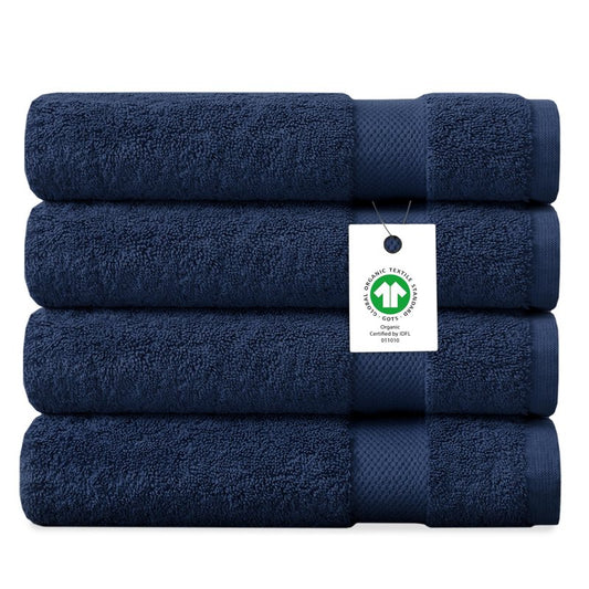 Delara Organic Cotton Luxuriously Plush Washcloths Pack of 6 | GOTS & Oeko-TEX Certified | Premium Quality Face Towels | Feather Touch Technology|650 GSM Long Staple|Soft, Quick Dry & Ultra-Absorbent