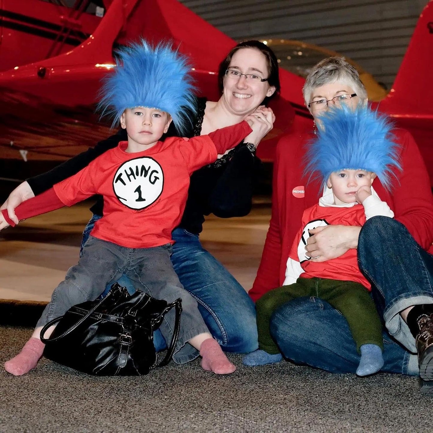 Blue Fluffy Costume Wig - Funky Hair Hat for Halloween & Theme Parties | 2 Pack