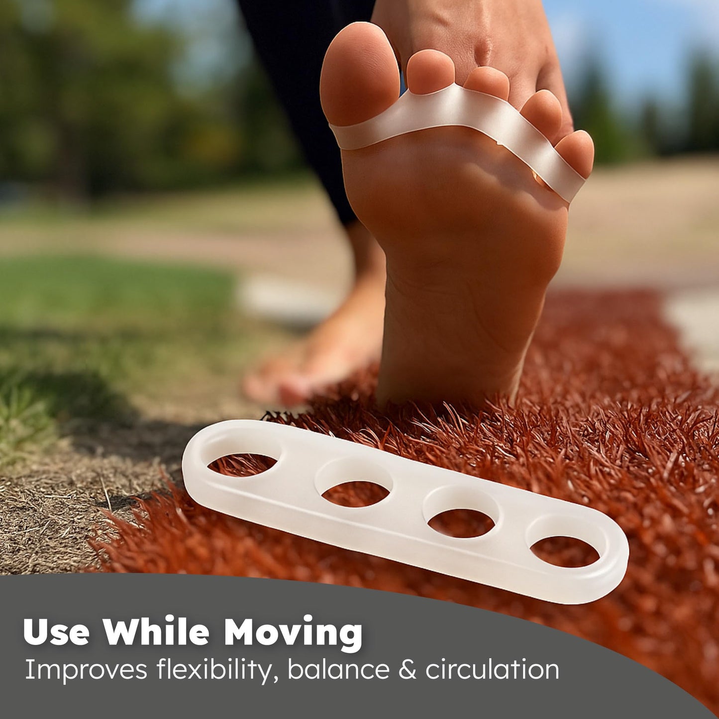 Awesome Toes Spacers & Separators Kit – Fast Relief for Hammertoe & Bunions | Includes Toe Stretch Band, Individual Toe Spacers & Full Toe Spacers for Walking, Running, & Yoga Practice | Large