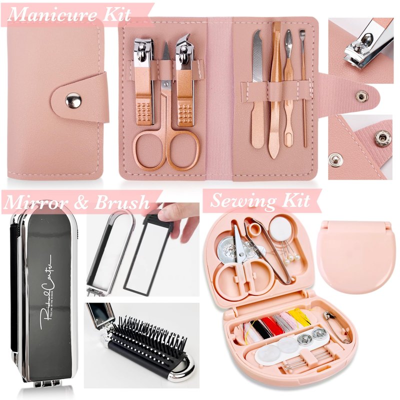 ARK Survivor Women's Wedding Emergency Kit 39 Essential Items for Brides Team Bride All in One Travel Kit Personal Care Women's Travel Set (Blush Bliss Pink)