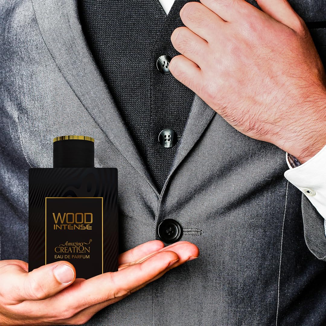 Amazing Creation Wood Intense EDP For Men, 3.4 Fl Oz / 100ml