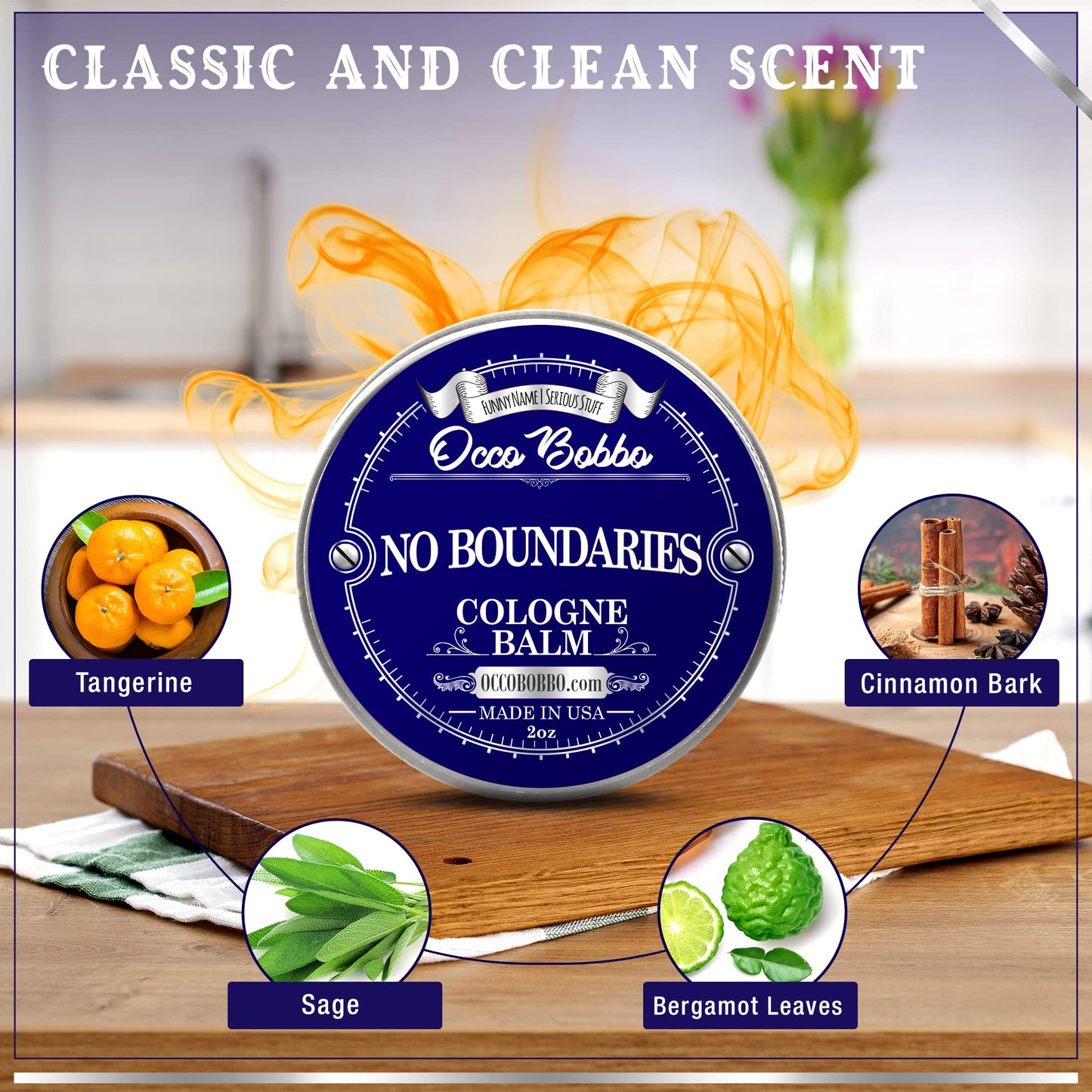 Handy Hound No Boundaries Solid Cologne - Classic and Clean Scent that Combines Woody-Fresh Musk Cedar and Citrus Notes - Made In The USA - All-Natural Ingredients - 2 oz