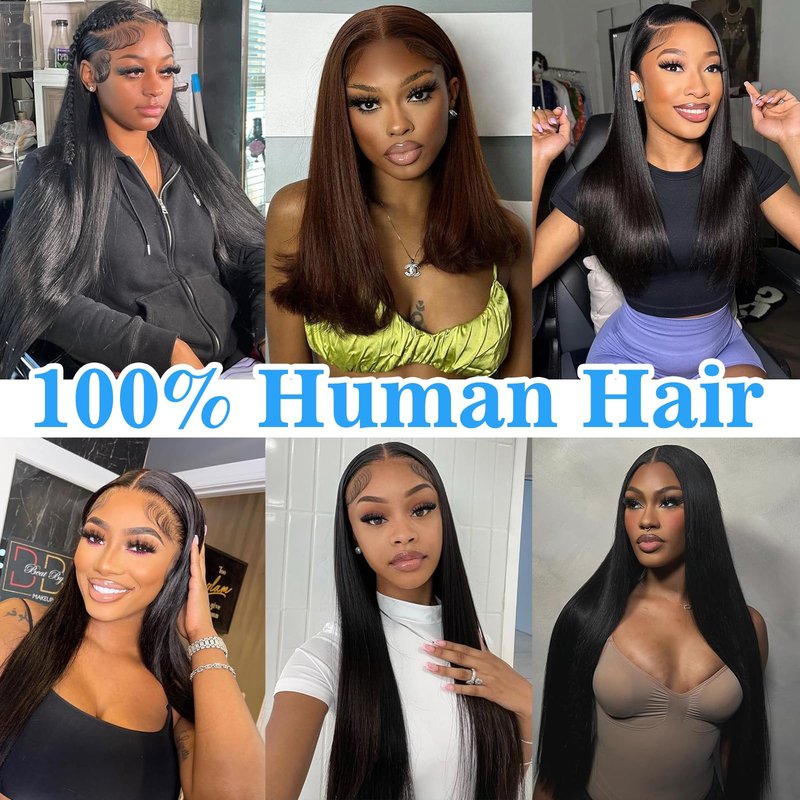 Straight Bundles Human Hair Brazilian Virgin Human Hair Bundles 12 12 12 Inch 100% Unprocessed Straight Hair Double Weft Deals Human Hair Extensions Natural Black