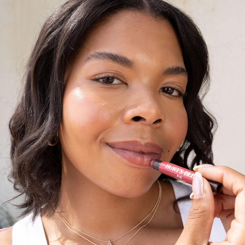 Burt's Bees Lip Shimmer - Moisturizing Tinted Lip Balm Stick | Raisin, 0.09 Oz, Buildable Color & Glowy Finish