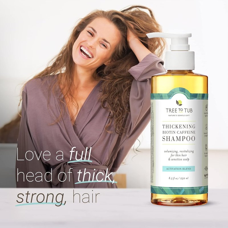 Biotin Fine Hair Thickening Shampoo & Moisturizing Conditioner | Sulfate-Free Argan Oil for Thicker, Fuller Volume