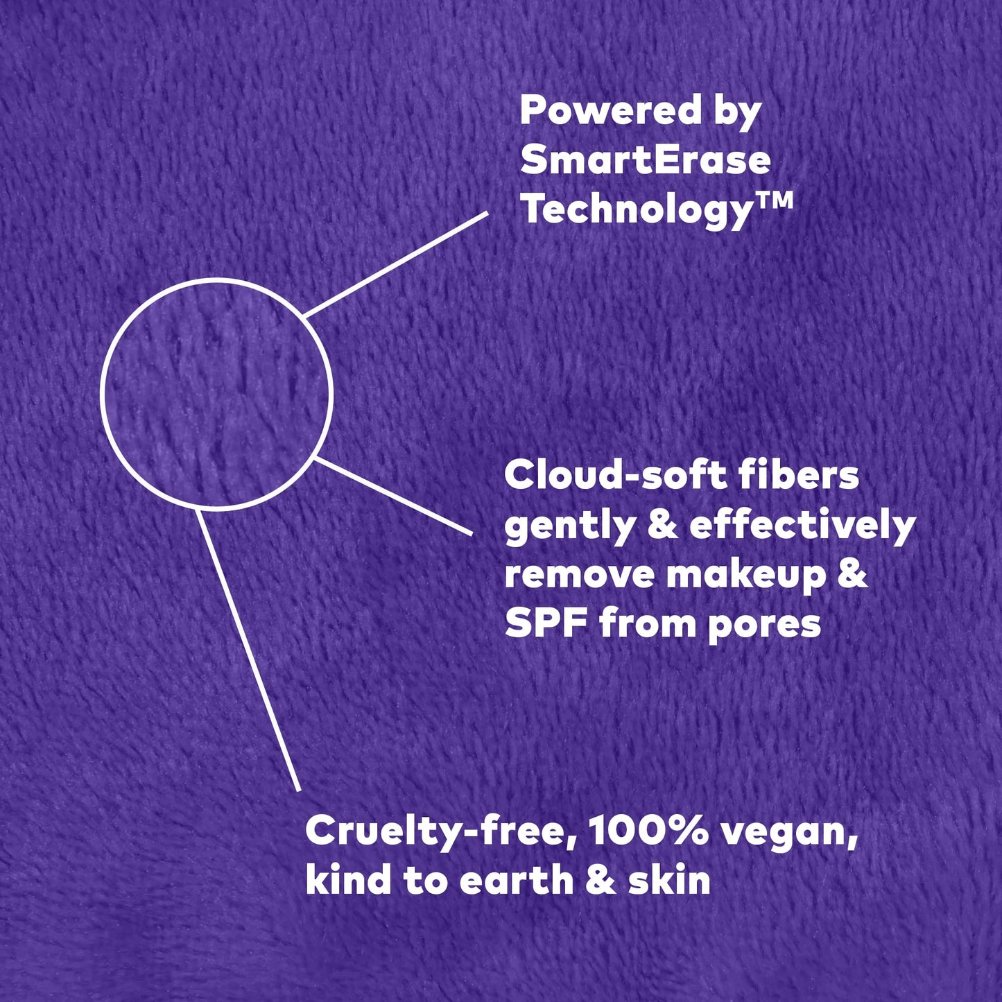 The Original MakeUp Eraser PRO, Effortlessly Remove All Makeup Using Only Water, Including Waterproof Mascara, Eyeliner, Foundation, Lipstick, Sunscreen,and More! Queen Purple, 1 ct.