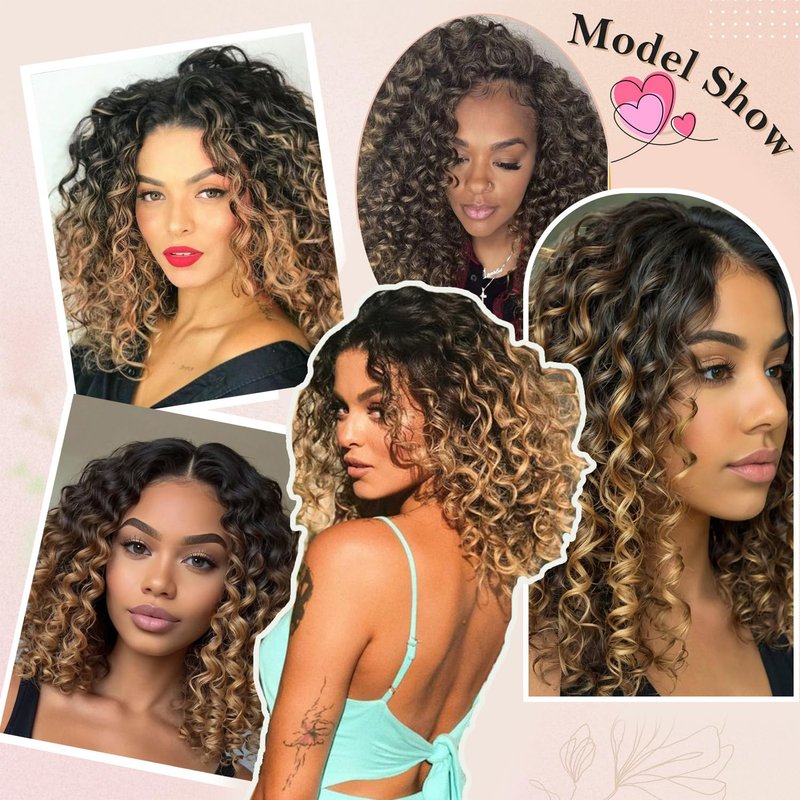 GoGo Curl Crochet Hair - 14 Inch Brown Water Wave Extensions | Synthetic & Human Hair Braids