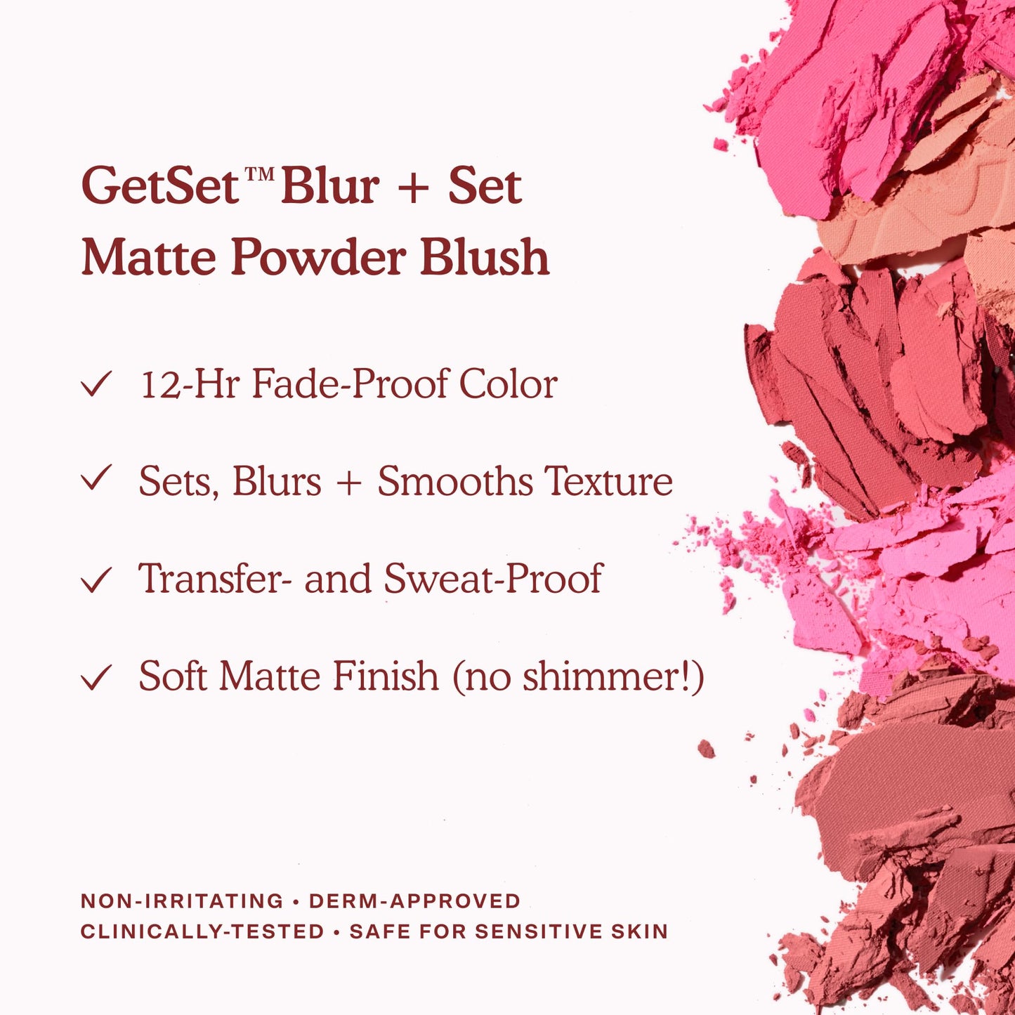 Tower 28 GetSet Matte Powder Blush for Cheeks - 12-Hour Setting Blush Powder for Smooth, Blurred Skin - Talc-Free, Sweat-Proof Face Blushes - Makeup for Sensitive Skin - Sawtelle Slushie (1.13 oz)