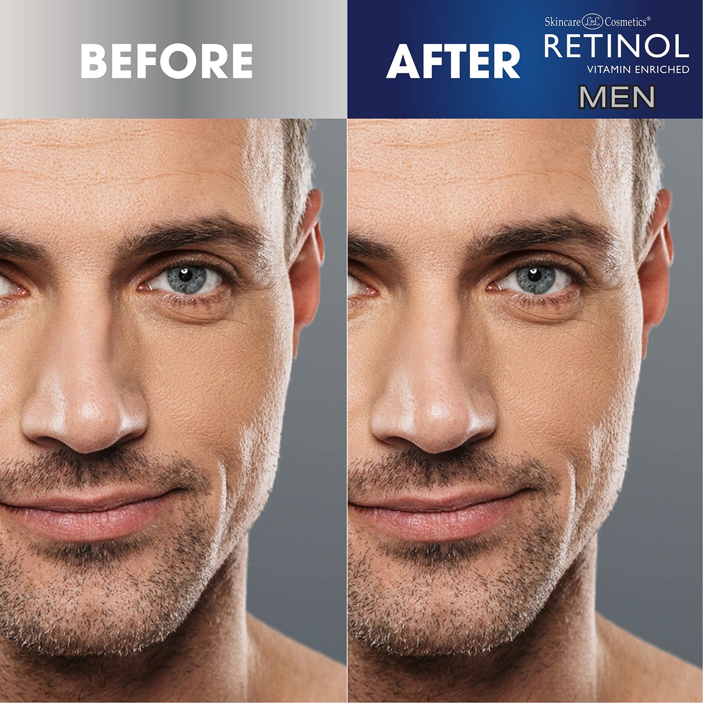 Retinol Men Anti- Aging Facial Wipes - Quickly cleanses Face from Sweat, Oil and Pore-Clogging Dirt without any heavy residue + Retinol Men Anti-Aging Hand Cream For Younger Looking Hands