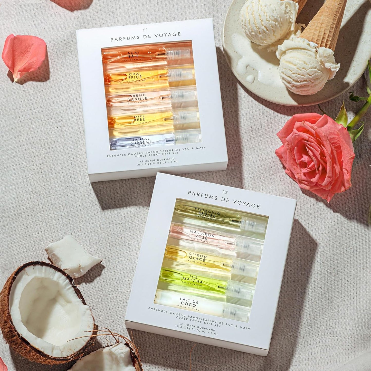 Le Monde Gourmand Travel Perfume Discovery Set - 10 Purse Sprays, 0.23 fl oz Each