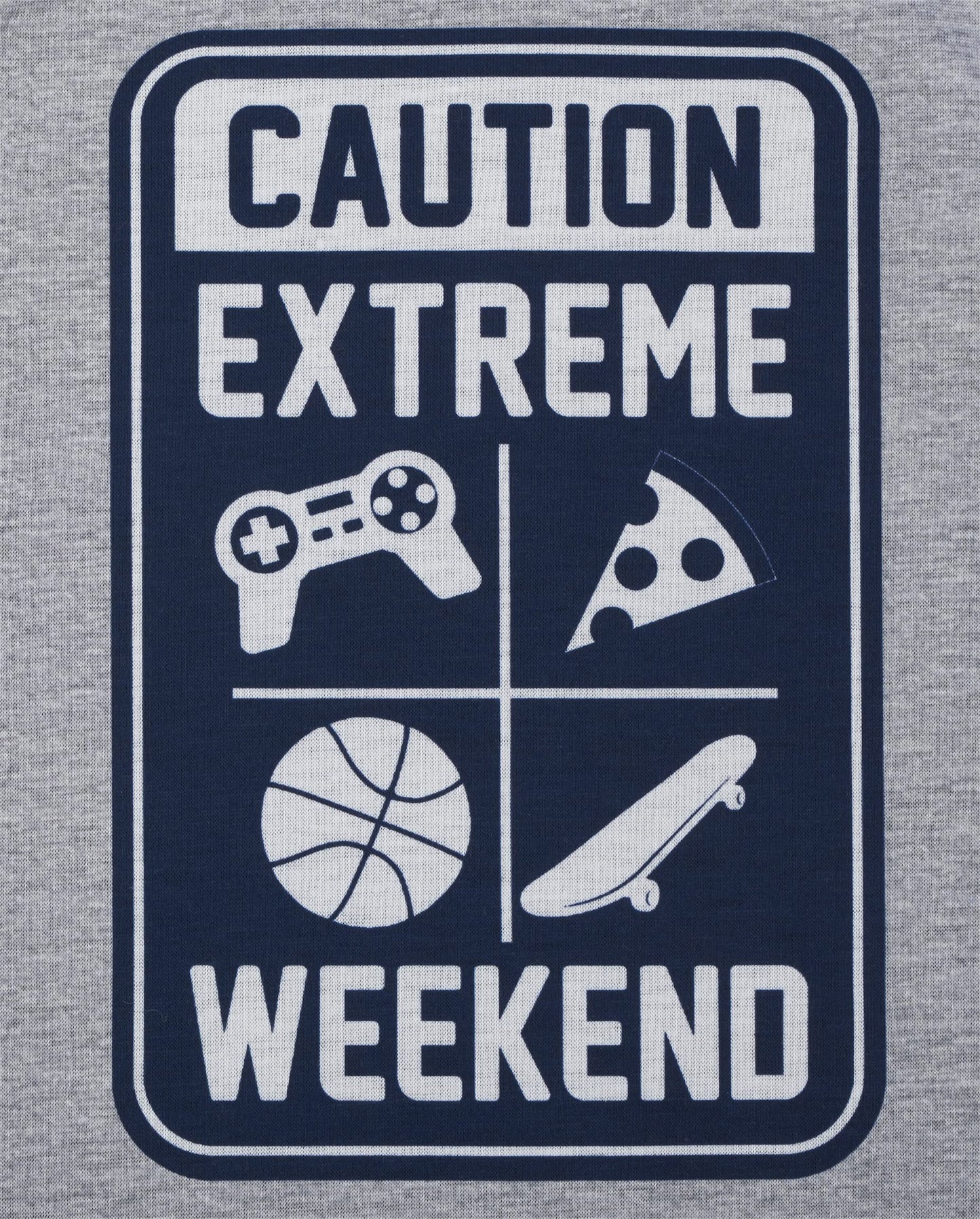 The Children's Place,Long Sleeve Top and Pants 2 Piece Pajamas Sets,2 pack,CAUTION EXTREME/BRO CODE,Medium (7/8)