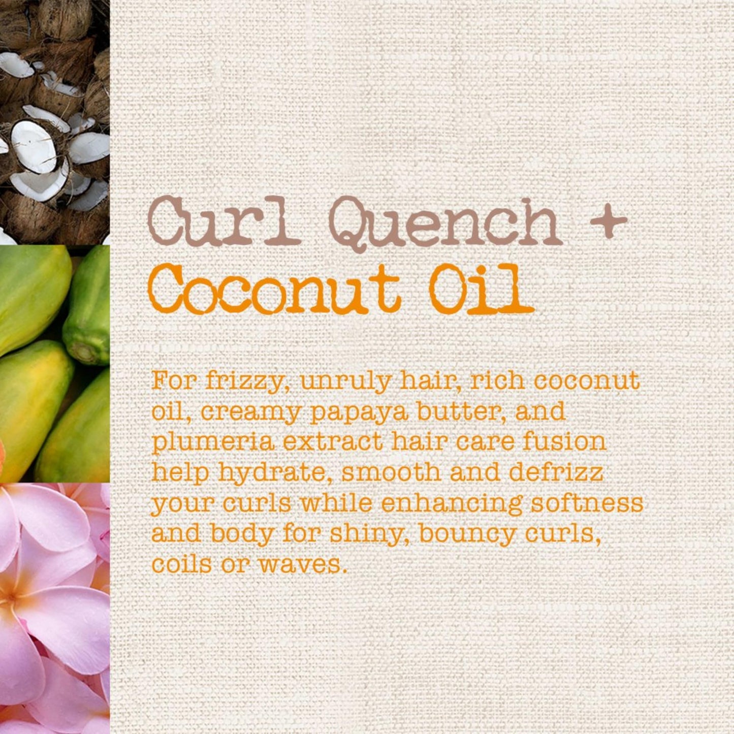 Maui Moisture Curl Quench + Coconut Oil Hydrating Curl Cream Smoothie,Curly Hair Styling Cream with Coconut Oil & Papaya Butter Helps Tame Frizz & Enhance Softness,Silicone Free,12 oz,(Pack of 6)