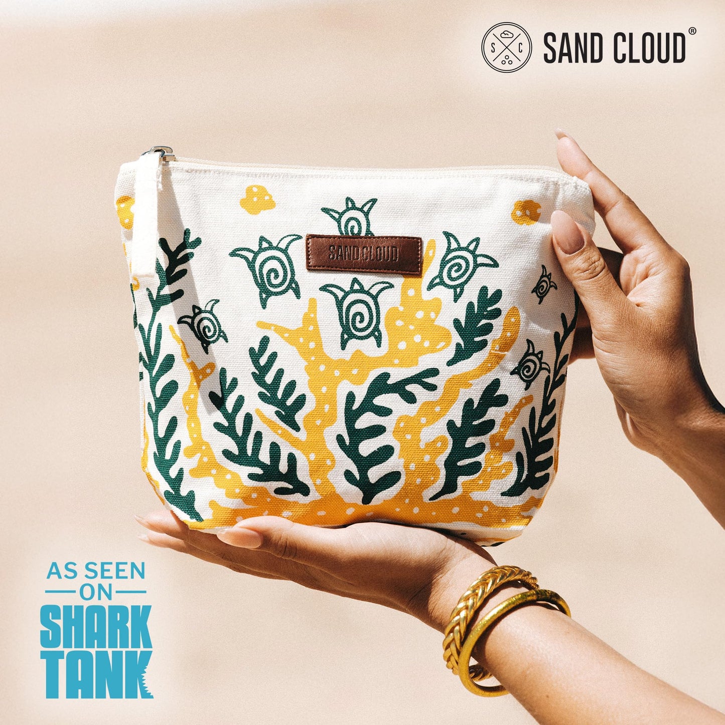Sand Cloud Zipper Pouch - Durable & Stylish Canvas Pouch for Travel &Work