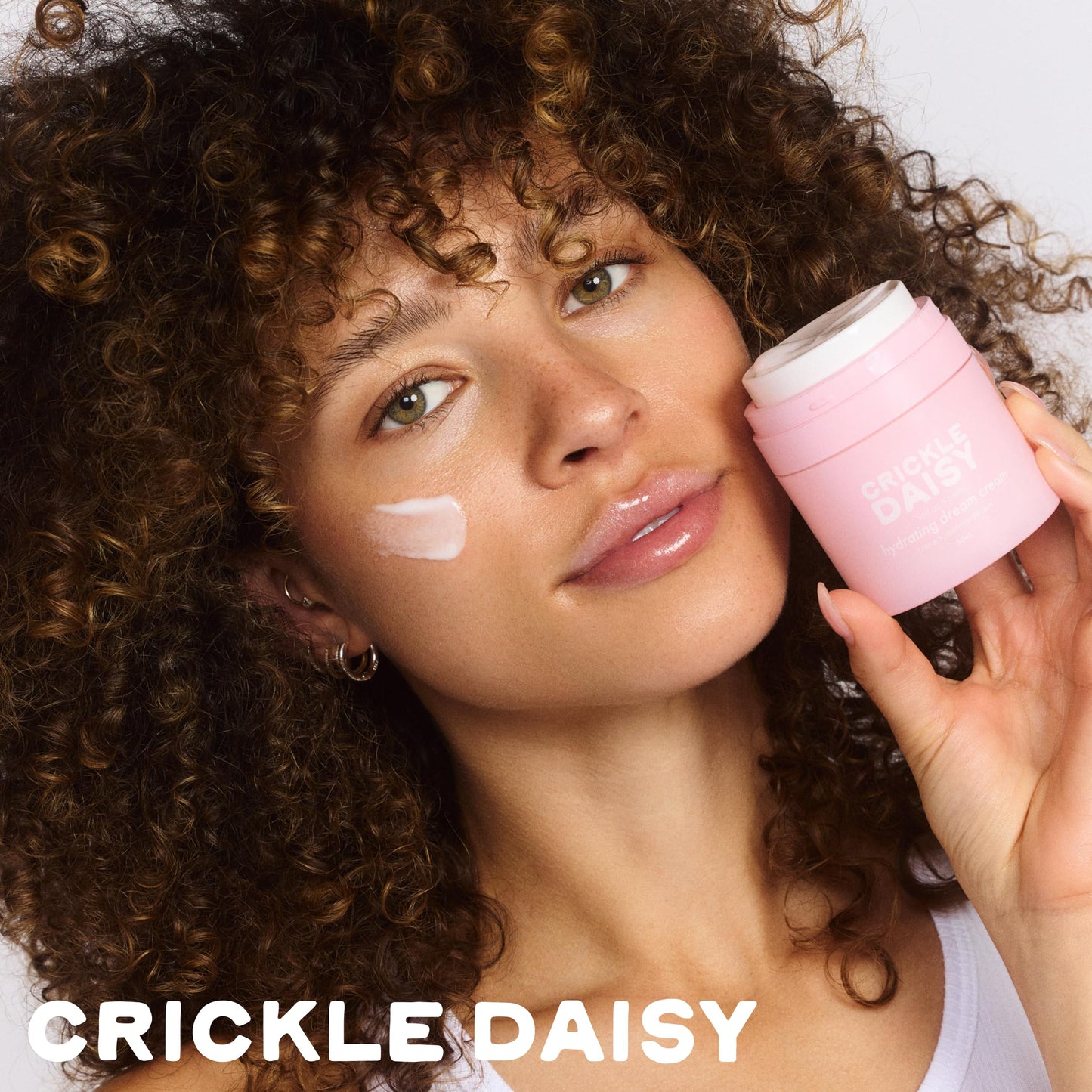 Crickle Daisy Hydrating Face Cream - Soothing & Nourishing Moisturizer with Hyaluronic Acid, Niacinamide & Willow Bark Extract. Suitable for Sensitive Skin. Fragrance Free. Made in the USA, 1.7 oz