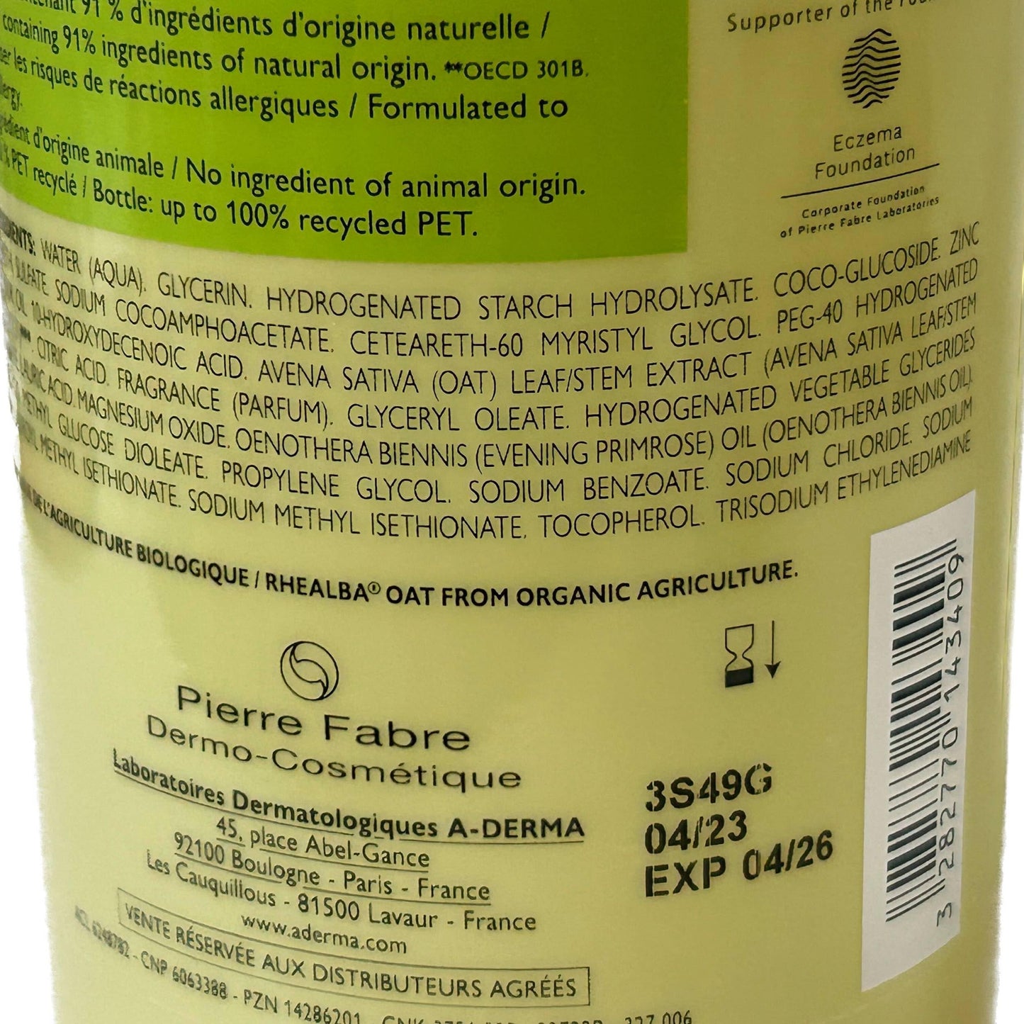 A-derma Exomega Cleansing Oil 750ml