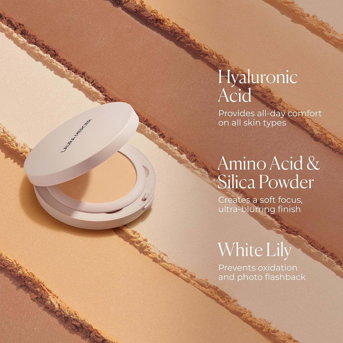 Laura Mercier Ultra-Blur Setting Powder - Talc-Free, Waterproof, 16HR Wear | Natural Finish, Hydrating Formula
