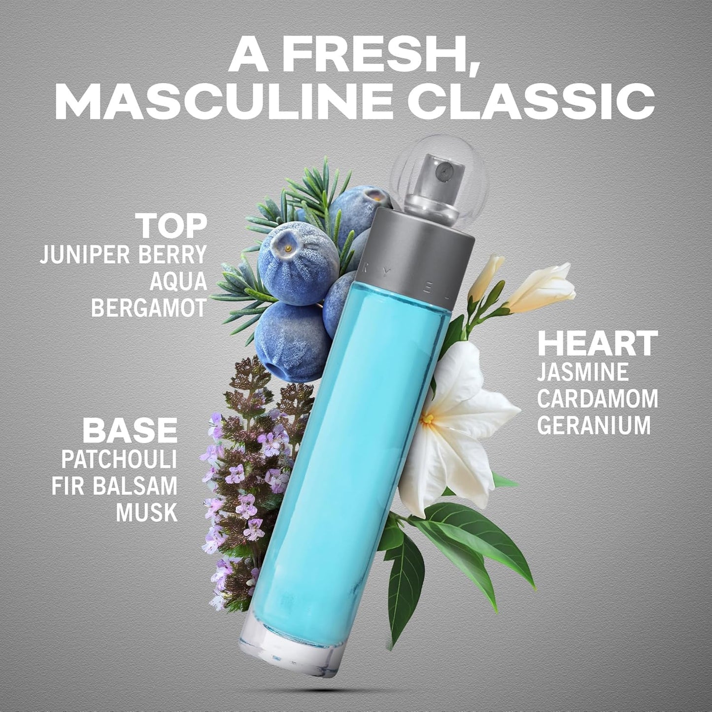 Perry Ellis 360° Eau De Toilette Spray for Men - Long Lasting Cologne with Bergamot, Juniper & Musk - 3.4 fl oz (100 mL)