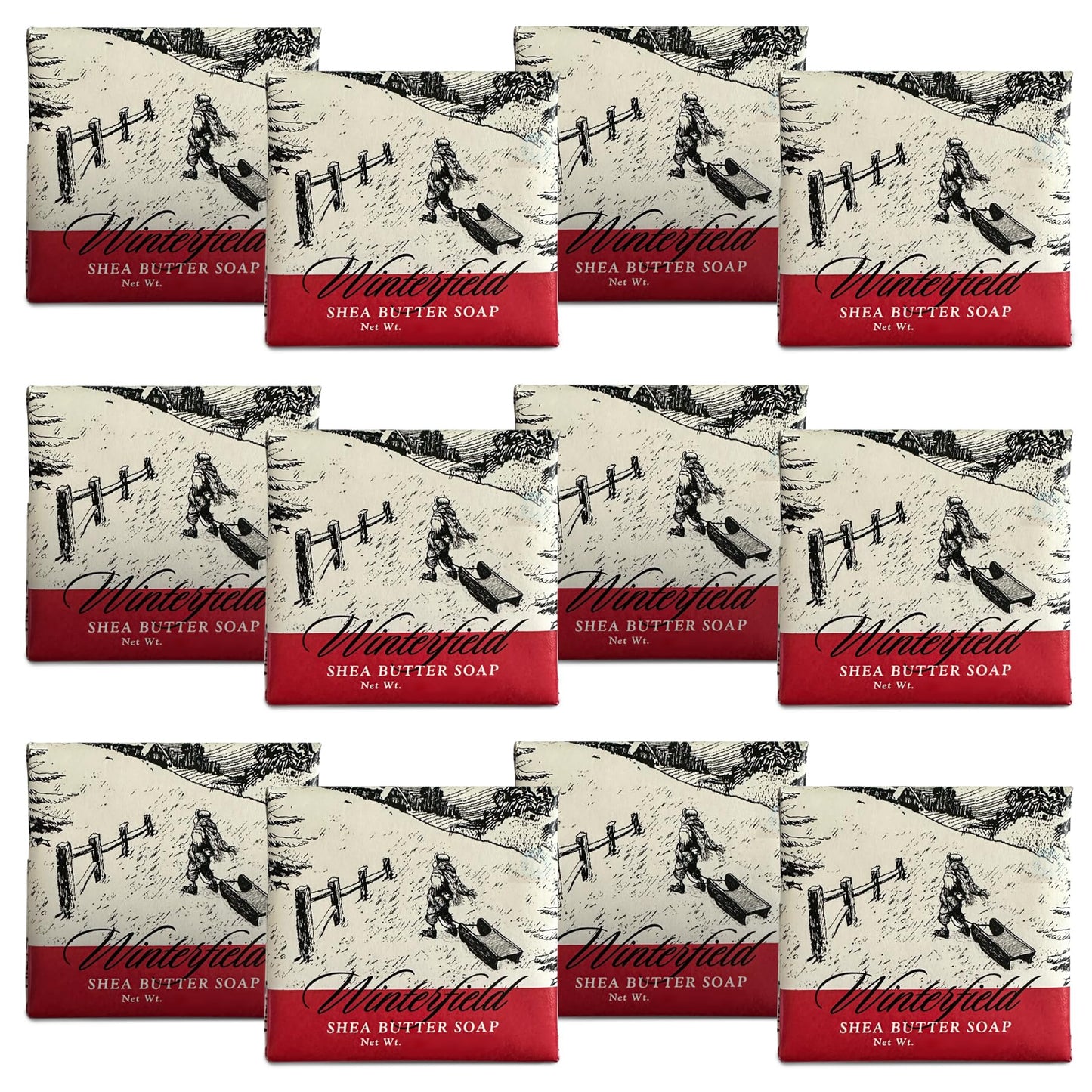 Greenwich Bay Mini Botanical Soap Bars – 12 Pack 1.9 oz Each – Individually Wrapped Guest Soaps for Airbnb, Spa, Travel, Bath – Travel Size Bar Soap Set, Winterfield