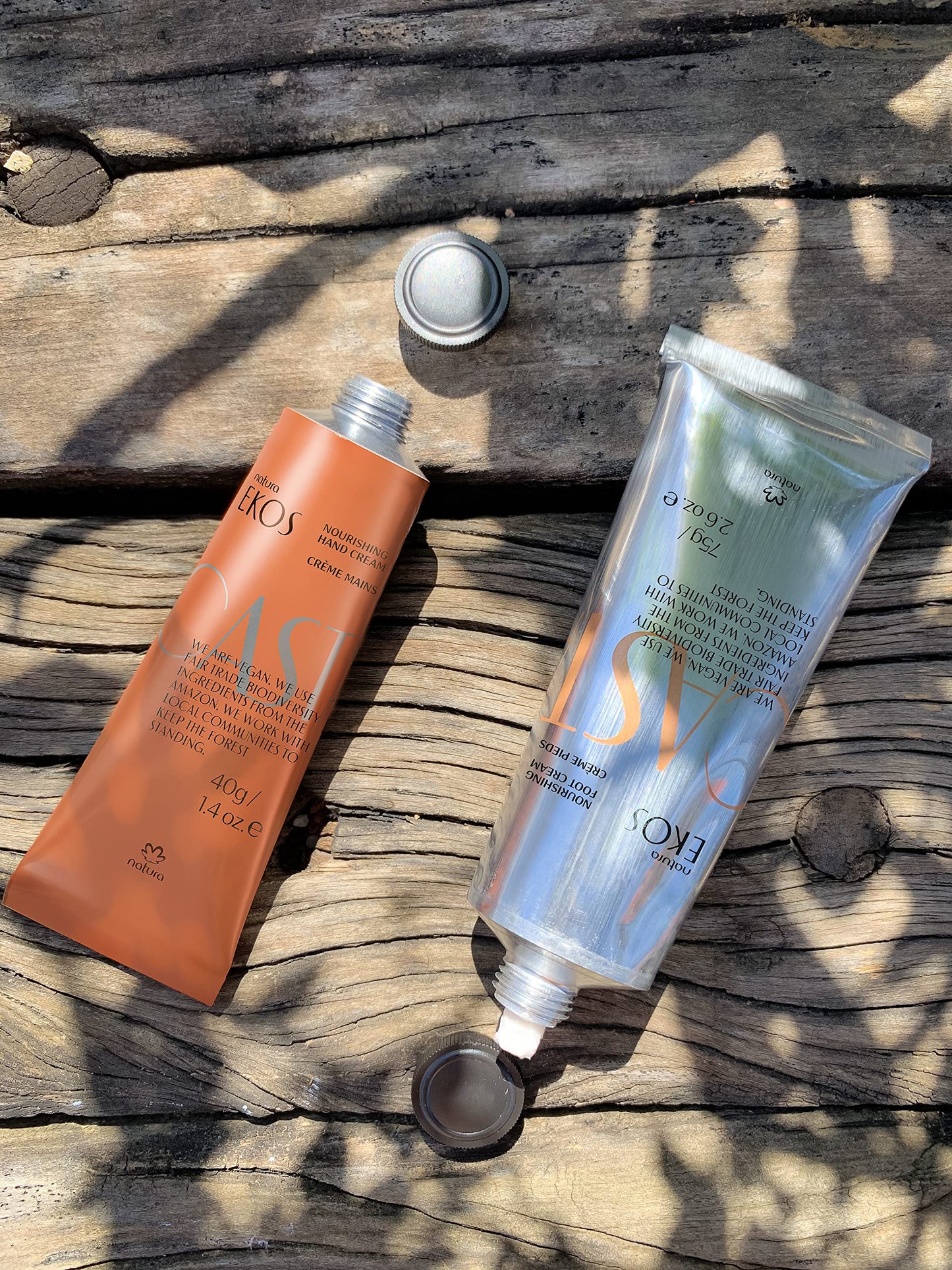natura – Castanha Hand & Foot Cream Bundle Duo – Nourishing Set with Brazil Nut Oil – Deep Hydration for Dry Skin, Soothes & Softens, Vegan & Cruelty-Free Skincare – 2 x 2.6 oz (75g)
