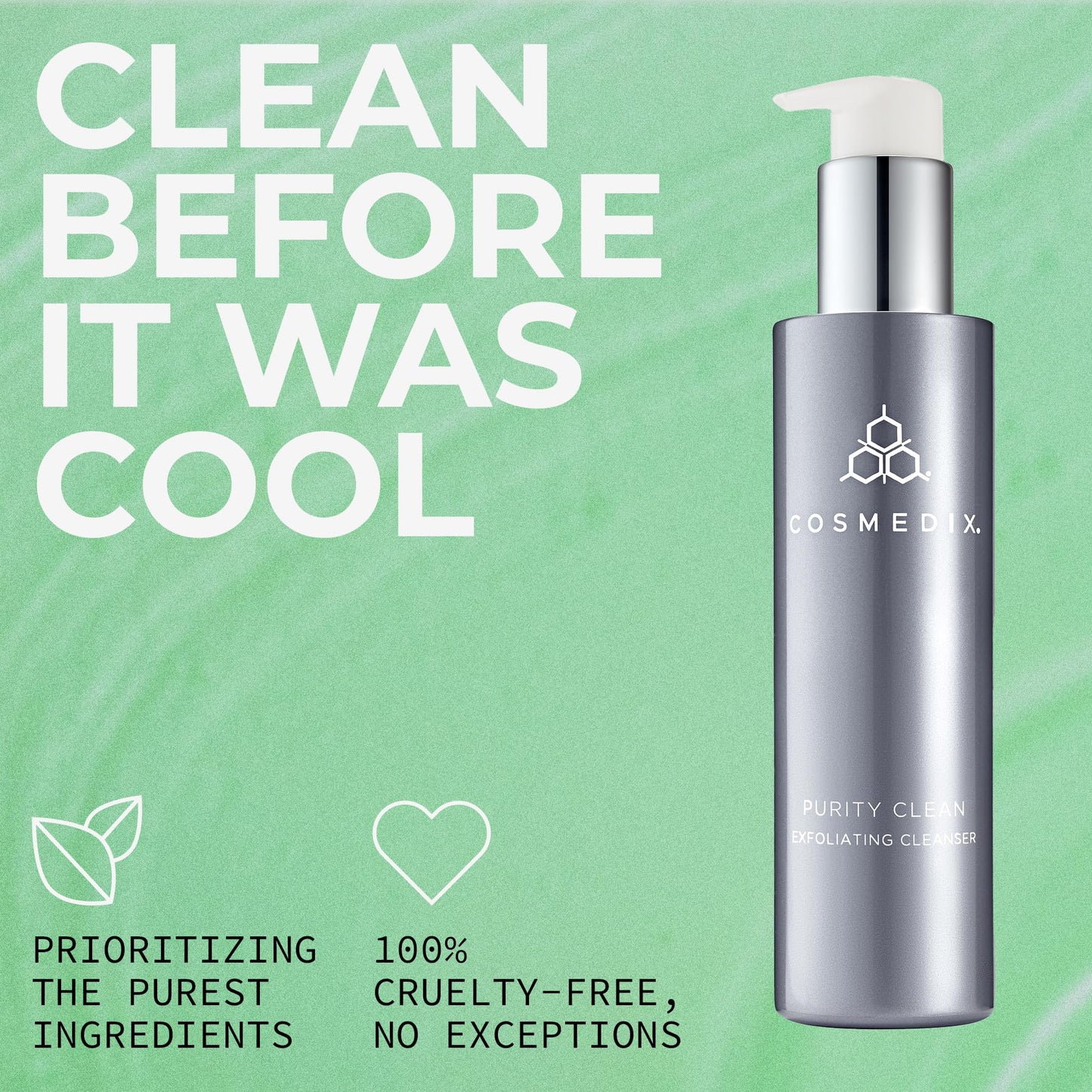 COSMEDIX Purity Clean Exfoliating Facial Cleanser – Moisture-Rich Rejuvenating Face Wash for Fine Lines & Uneven Skin Tone – Essential Oils for Radiant, Even Complexion – 150 ml / 5 fl oz