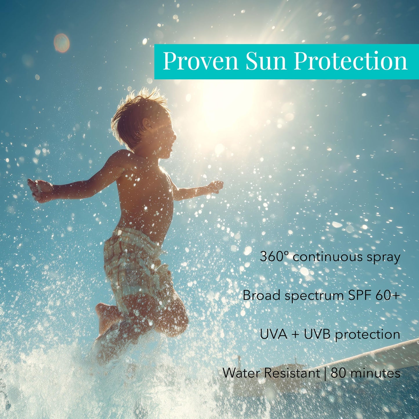 SolRX SPORT KID's SPRAY SPF 60+ Sunscreen Spray SPF60+, Reef Friendly, Broad Spectrum Sunscreen for Face and Body, Oxybenzone Free