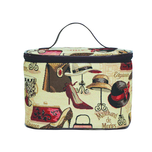 Signare Tapestry Toiletry Bag Makeup Organizer bag for Women with Fashion Boutique Design (TOIL-BOU)