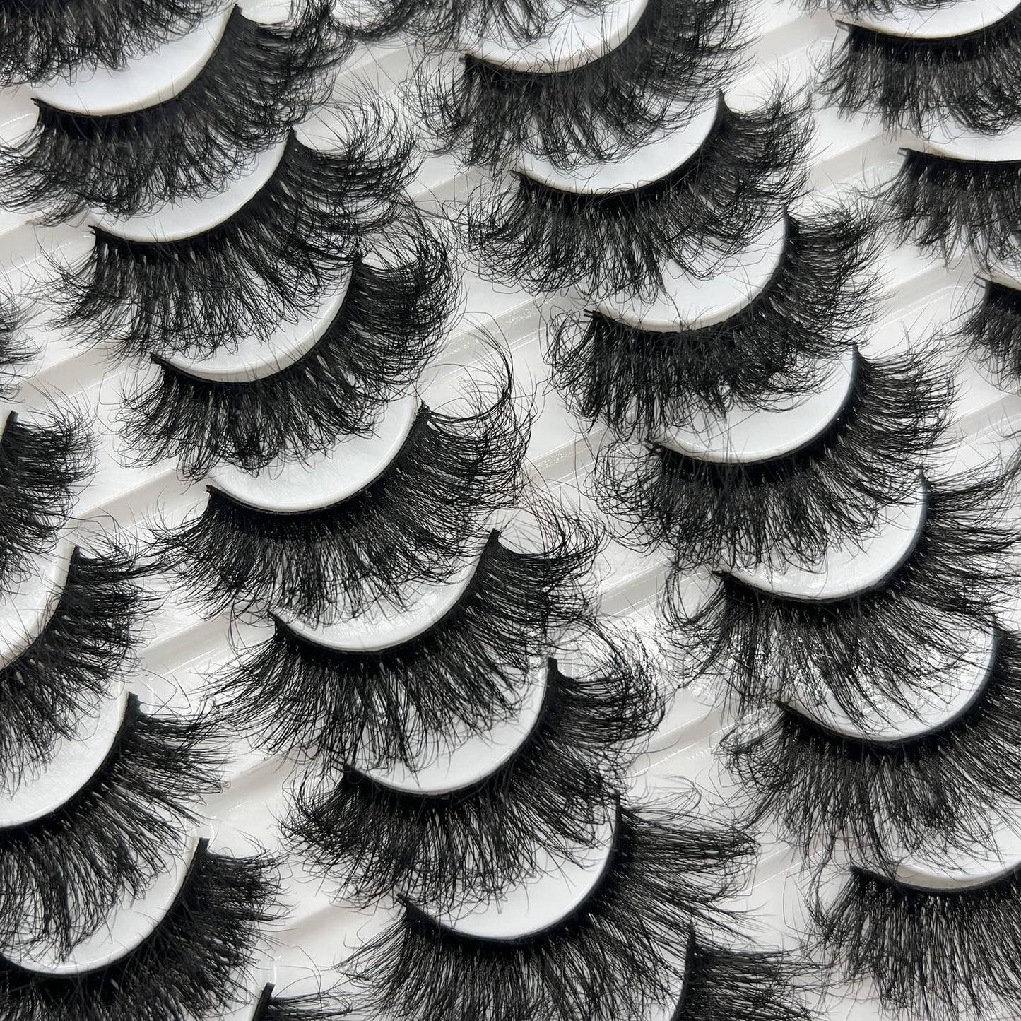TIKILEY Mink Eyelashes Fluffy 20 MM 3D Thick Big Faux Mink Lashes Natural Look, Wholesale Cat Eye Dramatic Long 20MM Eye Lashes Pack