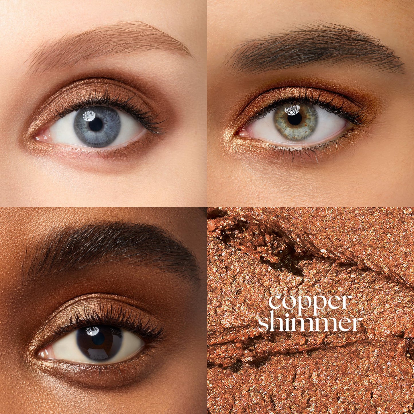 Julep Eyeshadow 101 Cream-to-Powder Waterproof Shadow Stick - Copper Shimmer, Buildable Lengthening Lash Mascara Black,