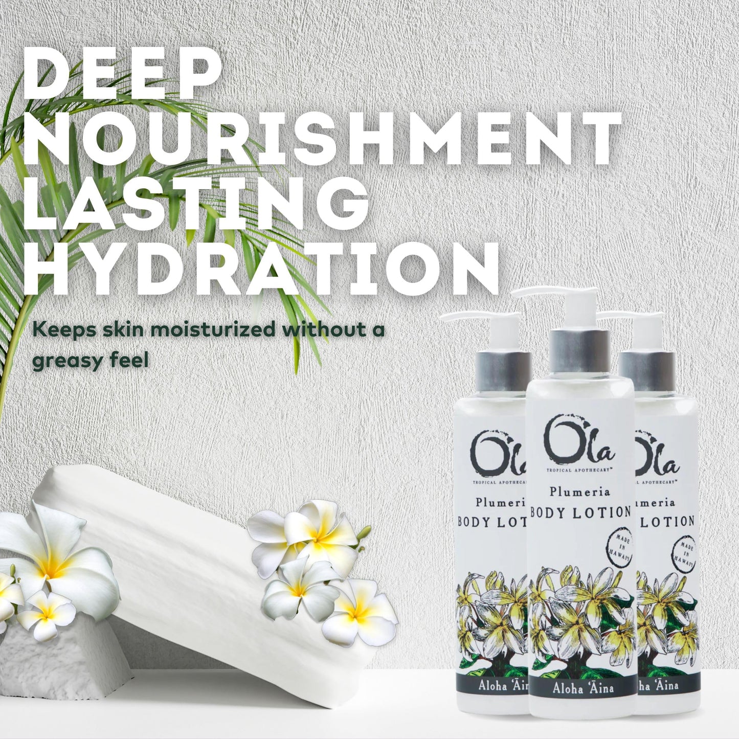 Tropical Apothecary Ola Plumeria Body Lotion with Pure Tropical Oils and Plant Extracts - 8.45 Fl Oz