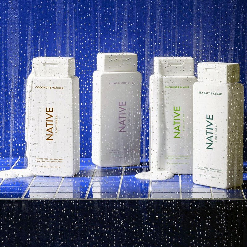 Native Body Wash Contains Naturally Derived Ingredients | For Women & Men, Sulfate, Paraben, & Dye Free Leaving Skin Soft and Hydrating | Sea Salt & Cedar 18 oz