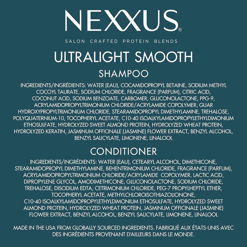 Nexxus Ultralight Weightless Shampoo & Conditioner Set - Smooth Frizz Control for Dry Hair | 13.5 oz (2-Pack)