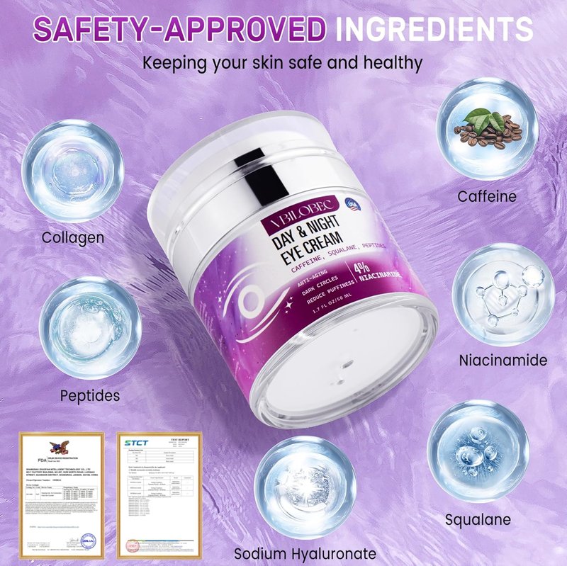 Caffeine Eye Cream - Anti-Aging Formula for Dark Circles & Puffiness | 1.7 fl oz, Unisex, 3-Pack