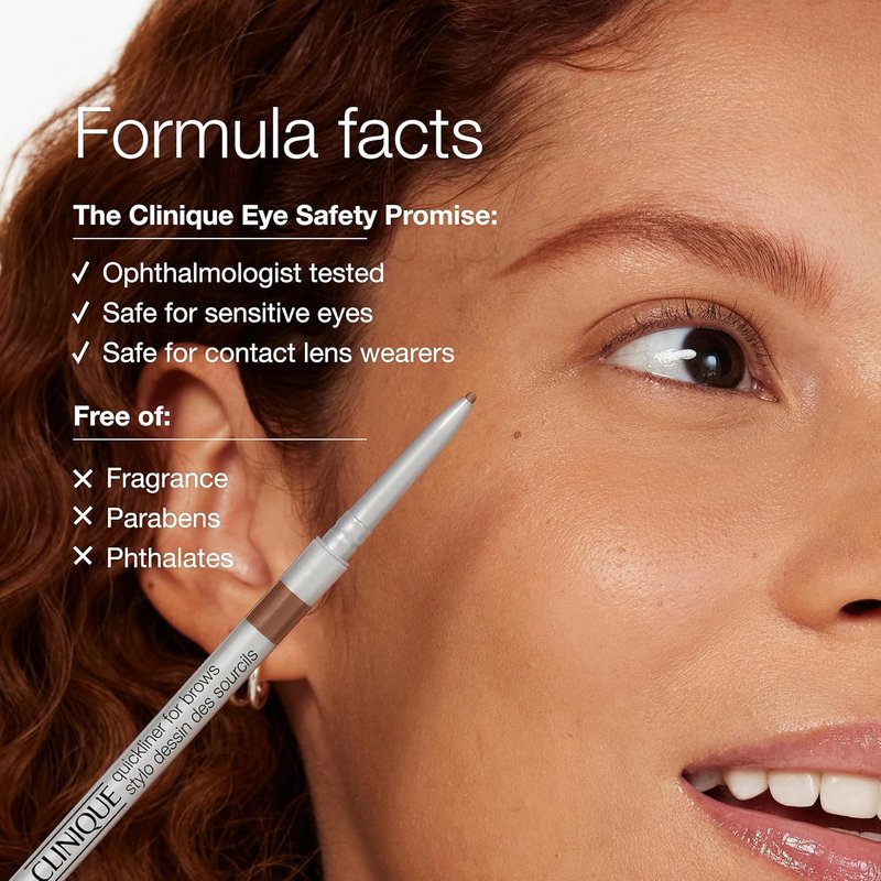 Clinique Eyebrow Pencil - Quickliner For Brows | 8-Hour Wear, Smudge Resistant | Natural-Looking Finish | 8 Shades Available