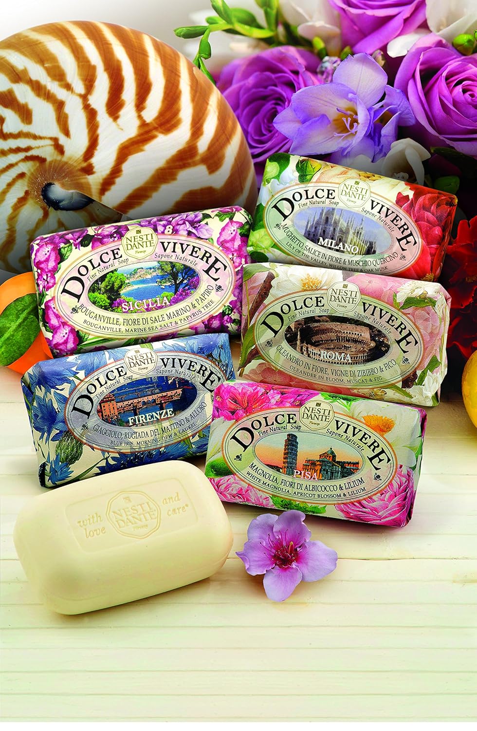 Nesti Dante Natural Soap Bar - Lily Of The Valley, Willow Tree & Oak Musk | 250g (Pack of 2)